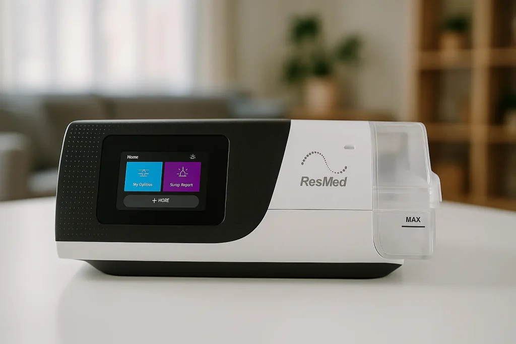 ResMed AirSense CPAP device for snoring treatment.