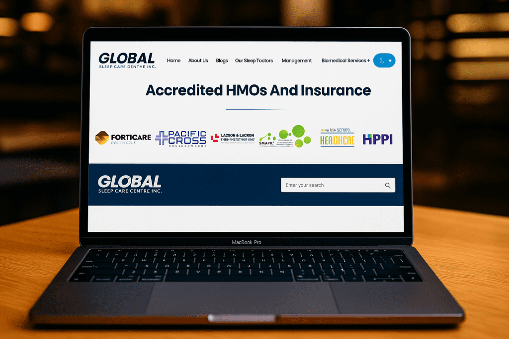 Global Sleep Care accredited HMOs and insurance providers.