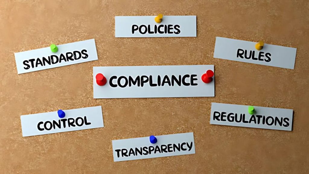 Visual representation of compliance-related terms and concepts