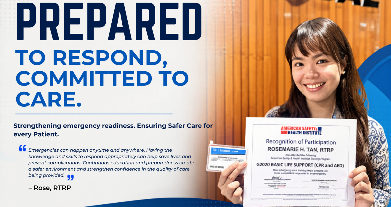 Basic Life Support training at Global Sleep Care Centre with Rosemarie Tan, RTRP